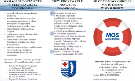 Zdjęcie do Rekrutacja do Branżowej Szkoły I stopnia w Młodzieżowym Ośrodku Socjoterapii w Myśliborzu 